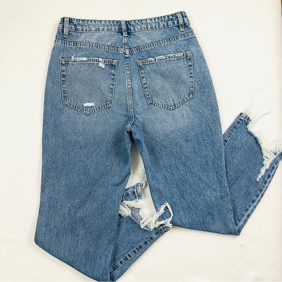 Flying Monkey Highrise Stretch Distress Faded 100% Cotton Skinny Jean Size 28 - Picture 7 of 15